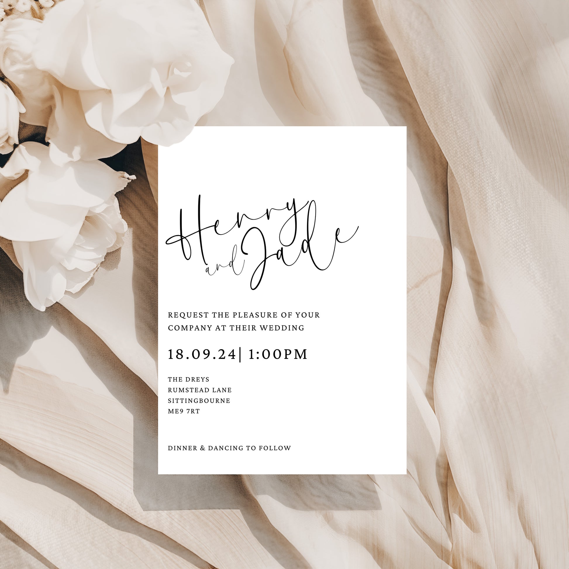 Willow Wedding Invitation (Day Guests)