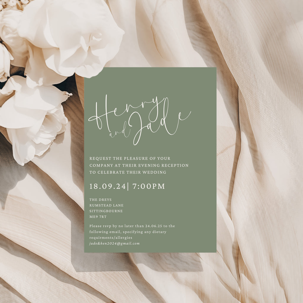 Willow Wedding Invitation (Evening guests)