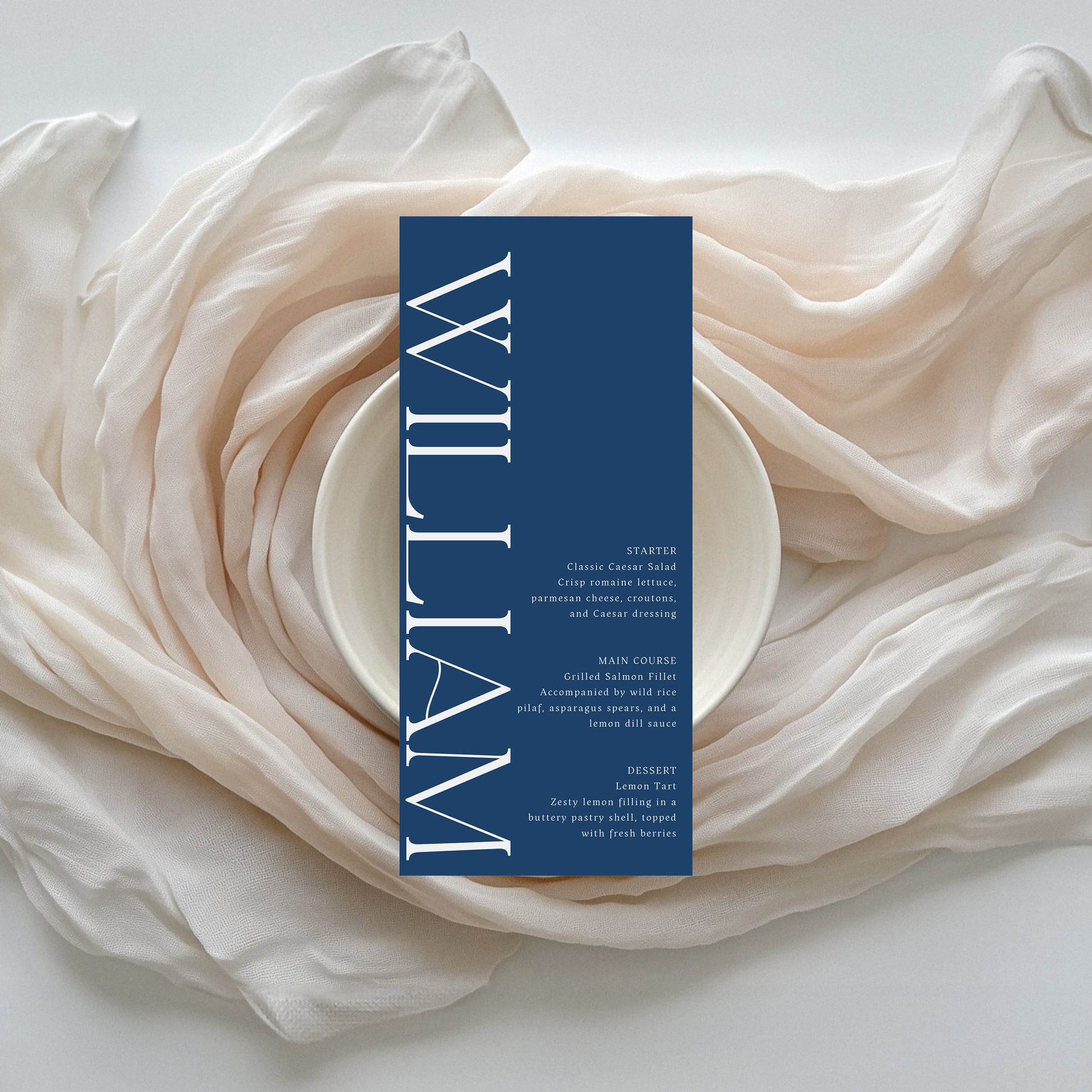 Alexa Place Setting Menu