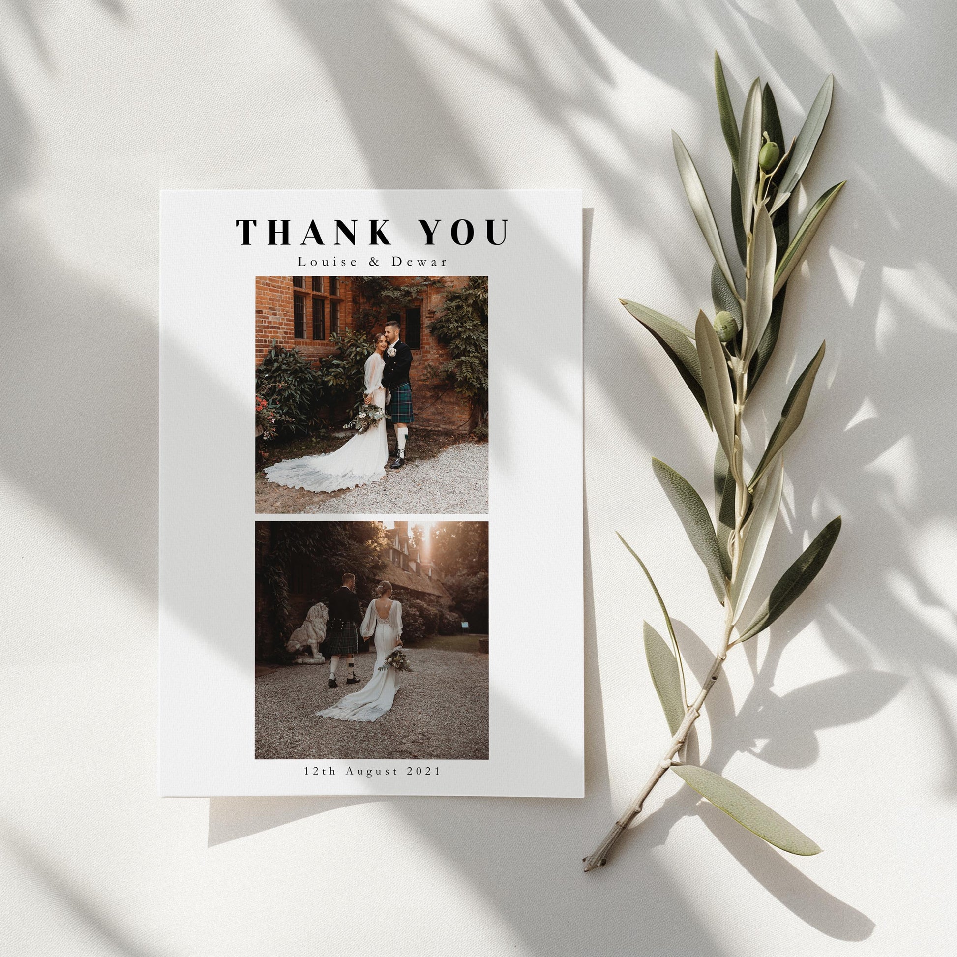 Ellen Wedding Thank you Postcard