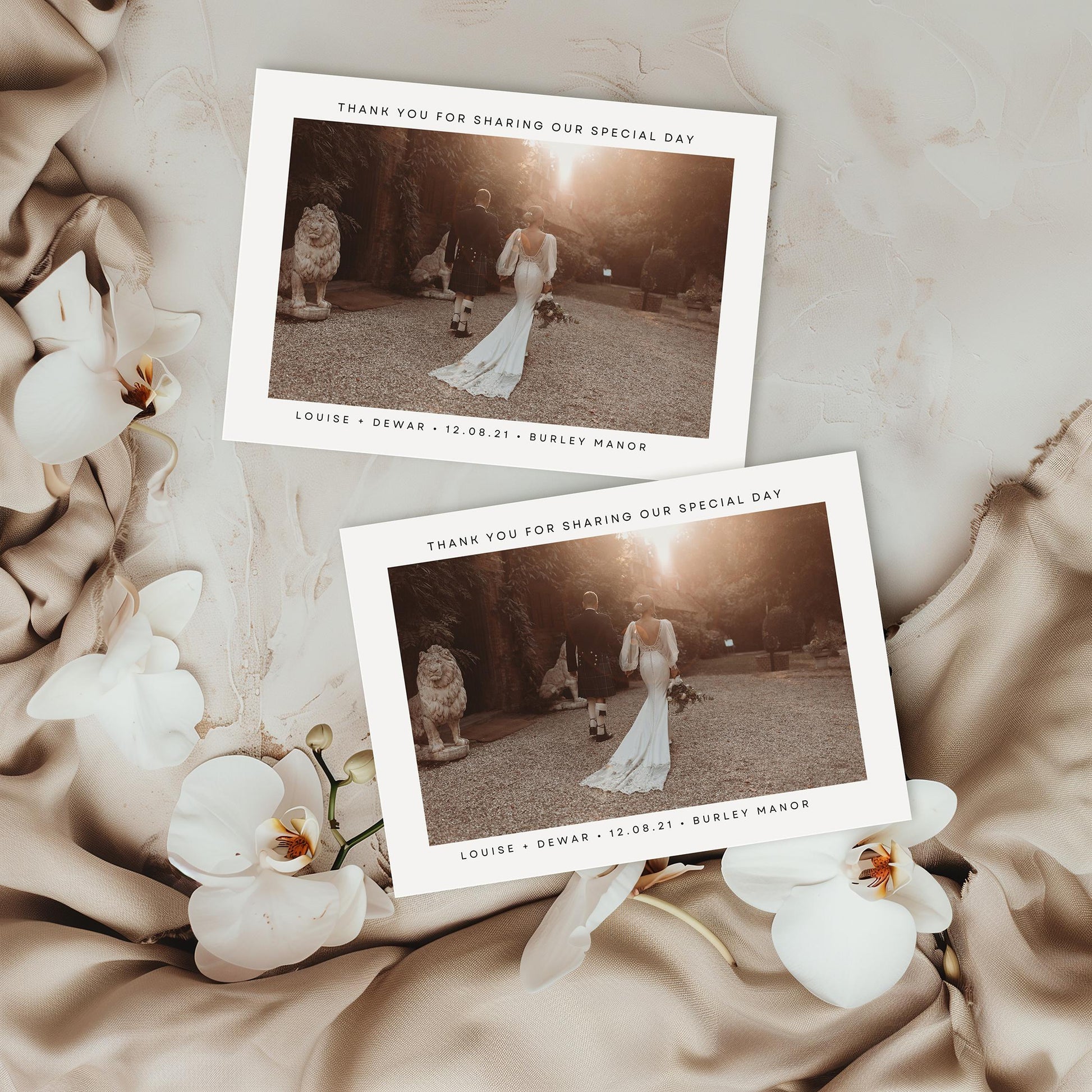 Feyre Wedding Thank you Postcard