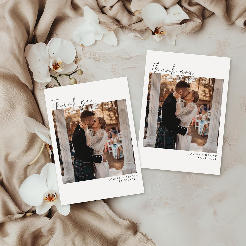 Willow Wedding Thank you Postcard