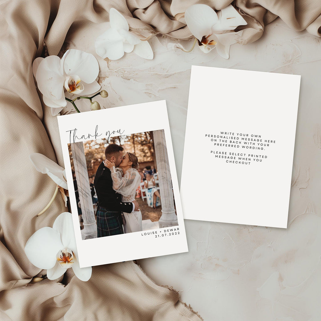 Willow Wedding Thank you Postcard