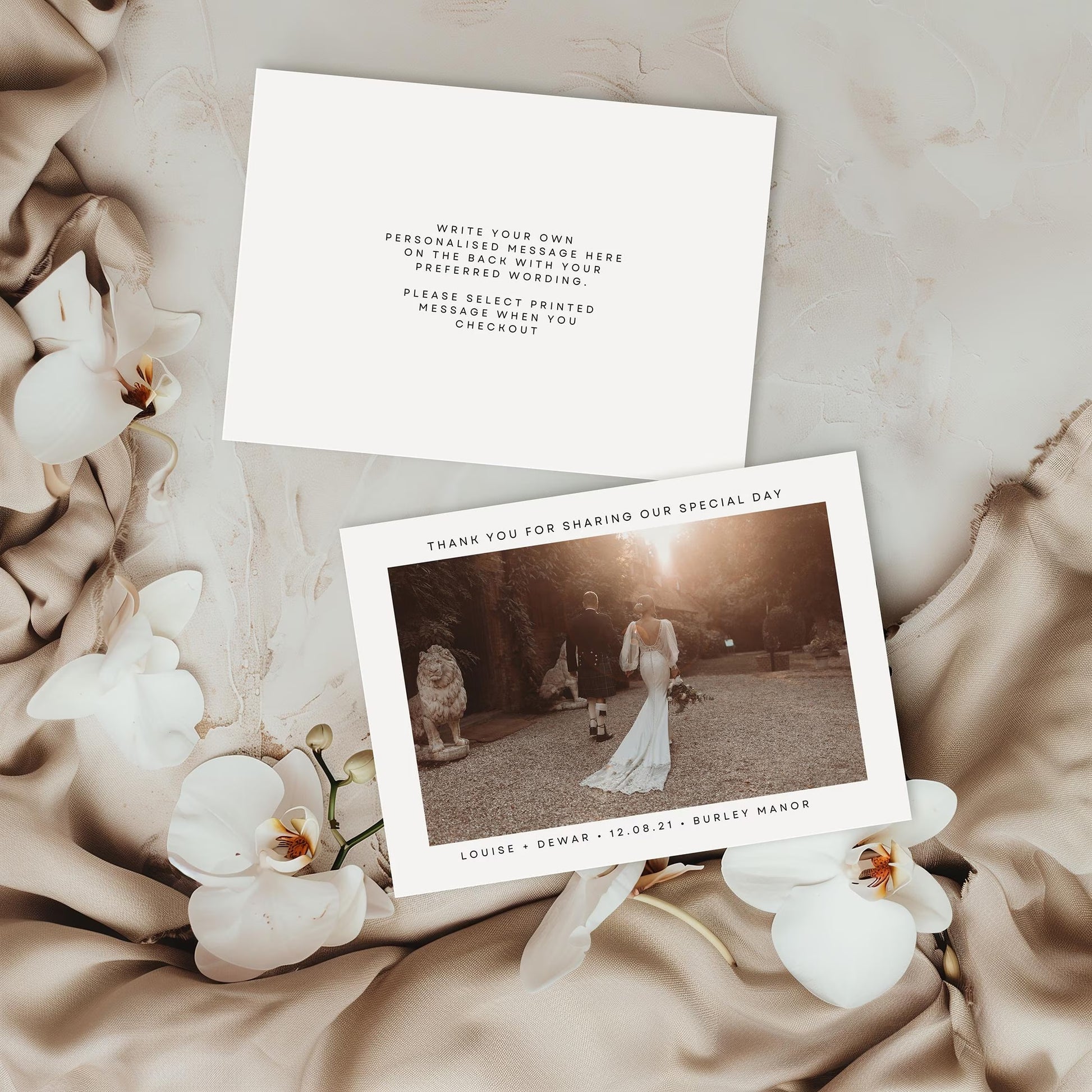 Feyre Wedding Thank you Postcard