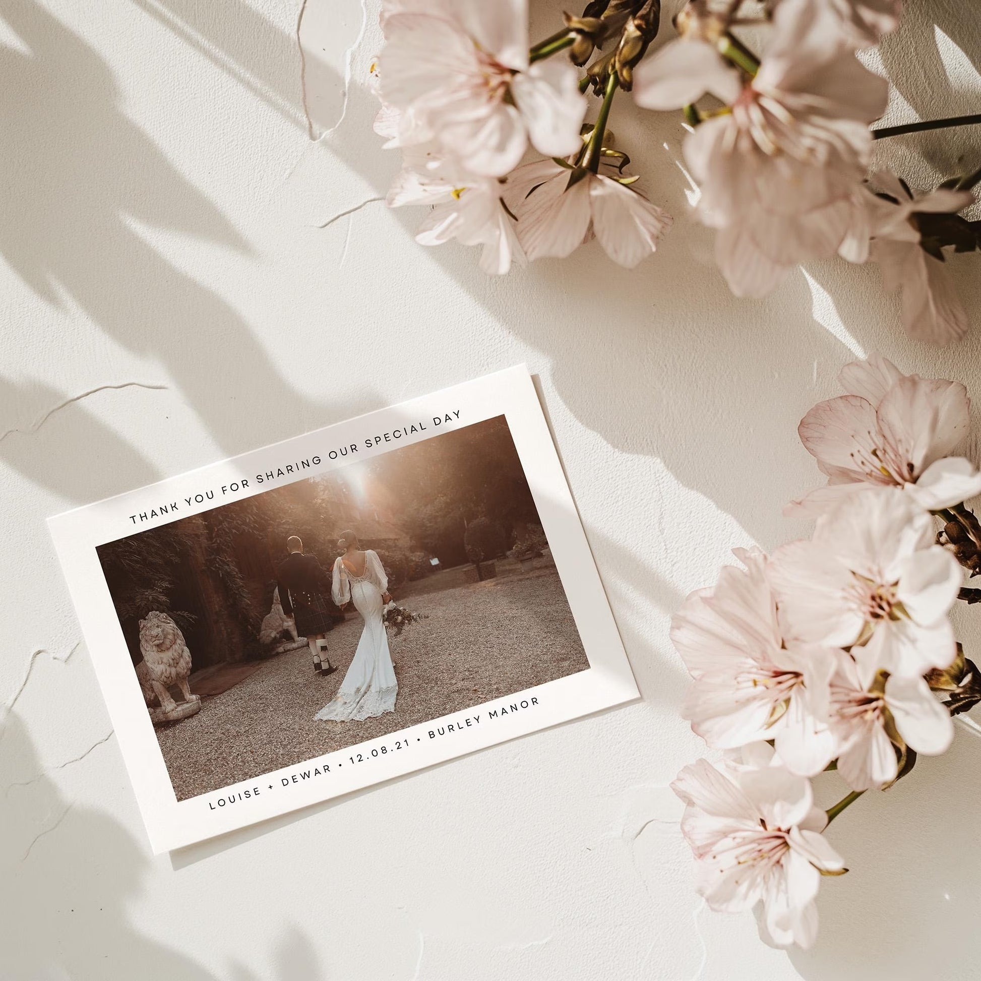 Feyre Wedding Thank you Postcard