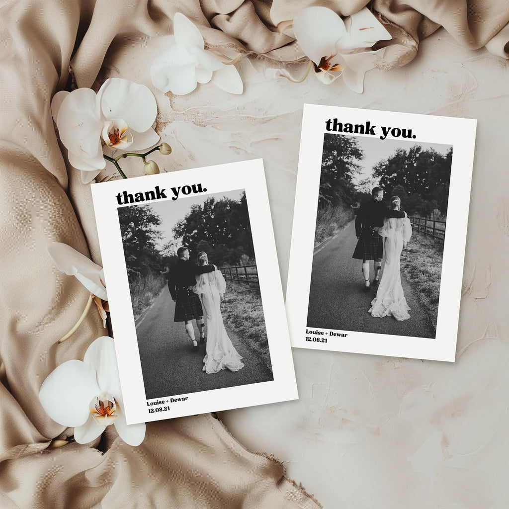 Luna Wedding Thank you Postcard