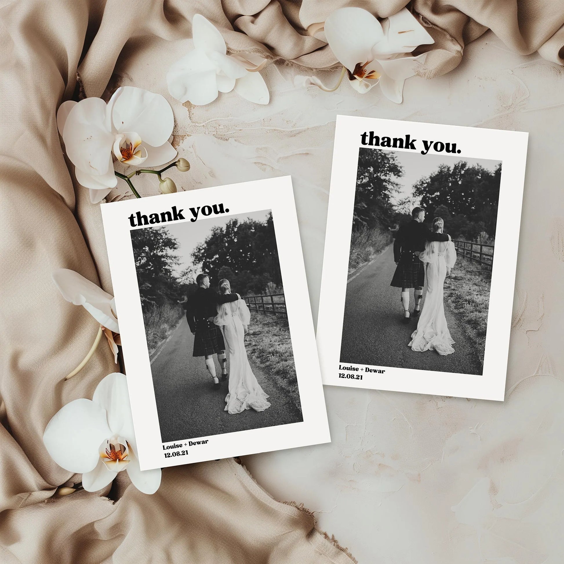 Luna Wedding Thank you Postcard