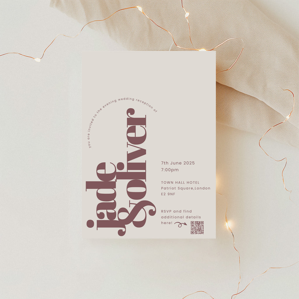 Luna | Wedding Invitation(Evening Guests)