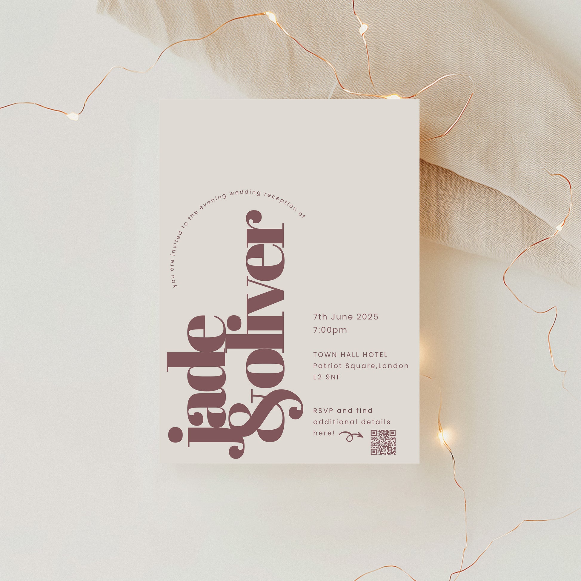 Luna | Wedding Invitation(Evening Guests)