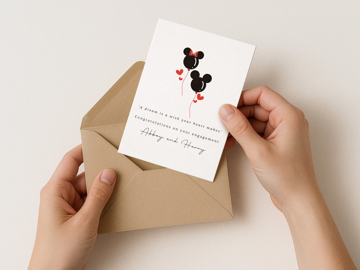 Personalised Mouse Fairytale Engagement Card