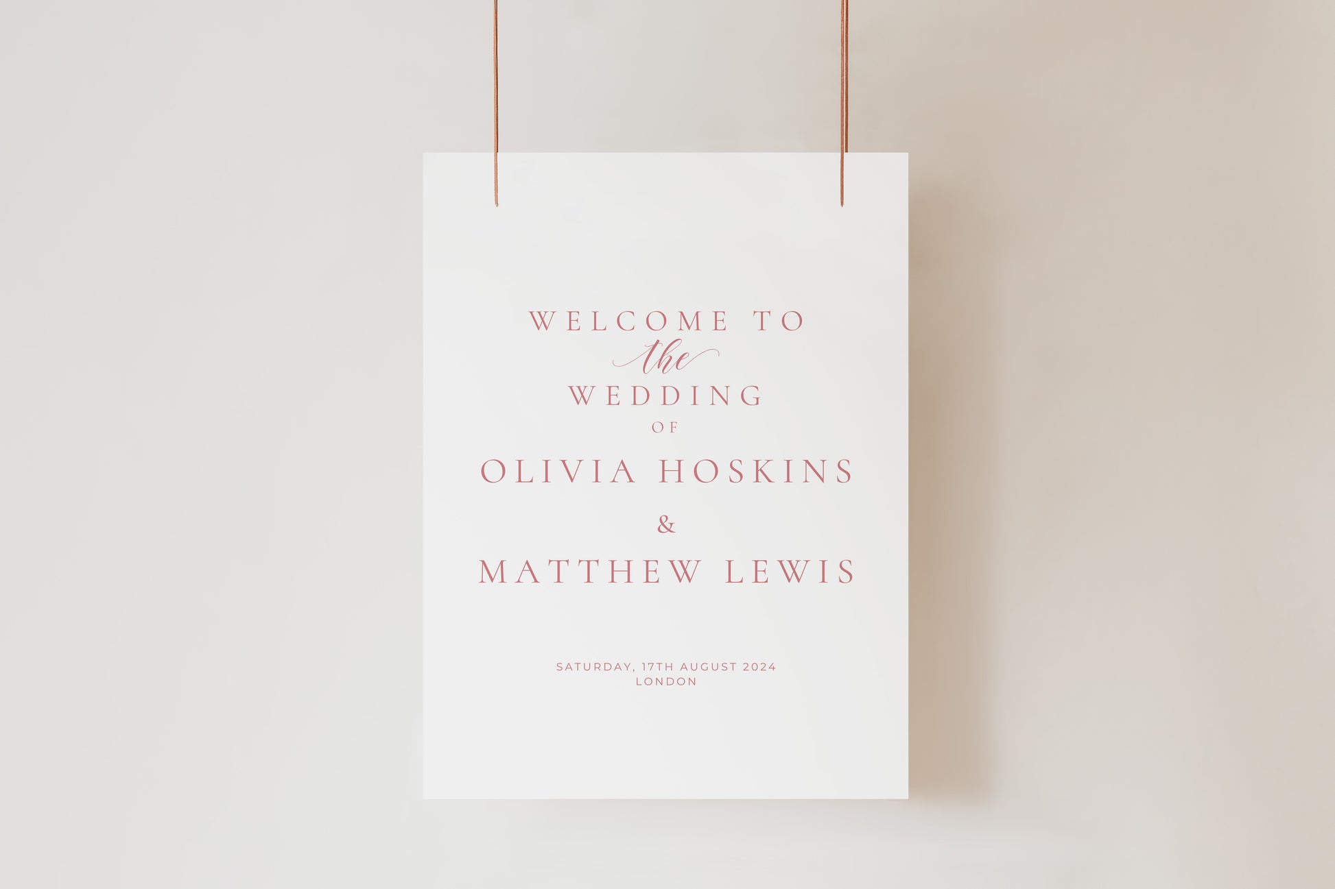 Ophelia Welcome Sign